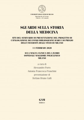 Copertina SGUARDI SULLA STORIA DELLA MEDICINA